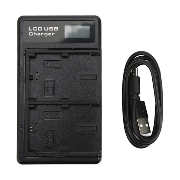 LCD dobbelt USB-oplader med TypeC-interface til LPE6-modelkamera-batterioplader