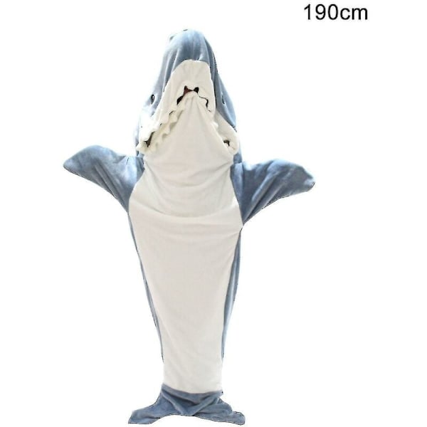 Couverture Shark Hoodie Adult - Shark Onesie Adult Wearable Blanket - Shark Blanket Super Soft Cozy Flannel Hoodie Shark Sleeping Bag