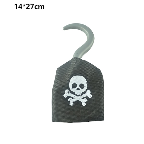 4 stykker pirat kroker i fleece og plast