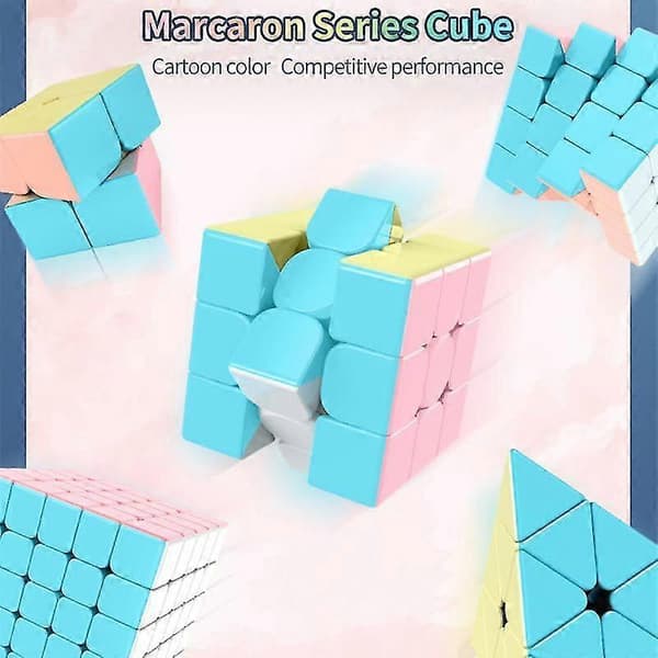Ammattimainen Magic Speed Cube 2x2 3x3 4x4 5x5 Pyramidi Magic Cube Sarjakuva