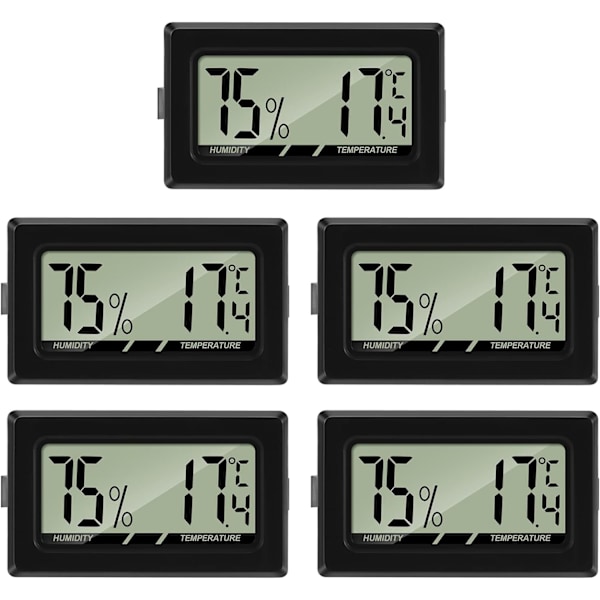 Mini Digital LCD termometer Hygrometer Temperatur Fuktighetstestare Bärbar termometer Termo Hygrometer Indikator för kontorskök Humidorer