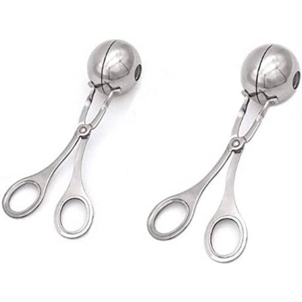 2PC Frikadelle Scoop Ball Maker, Rustfrit Stål Kød Baller