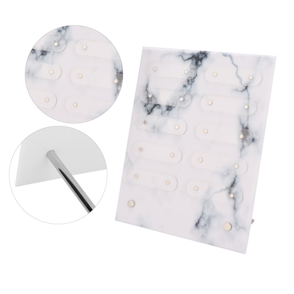 Neglekunst Visningsholder Akryl Falske Negle Display Stativ Plade Base Gel Polish Showcase Marmor