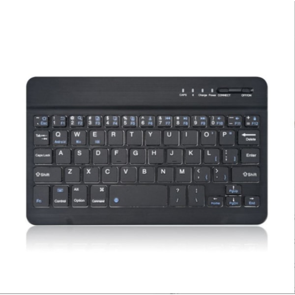 Bluetooth-tastatur, trådløst opladningstastatur, velegnet til alle slags tablet-computere, med LED-baggrundsbelysning, sort 10 tommer