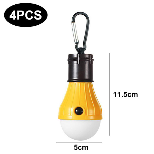 4-pack bärbara LED-tältlampor - Nödlampor