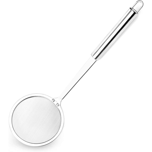 Stainless Steel Fat Skimmer Spoon - Fine Mesh Food Strainer for