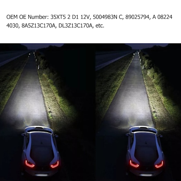 HID Xenon Frontlyskastballast 35XT5 2 D1 12V Erstatning for FORD Escape Fusion Mustang Taurus
