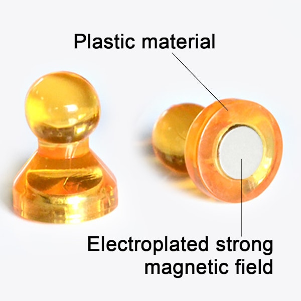Tryk på stiftmagneter, praktiske køleskabsmagneter, perfekt til