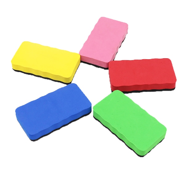 Whiteboard svampmagnetsett - pakke med 4 - magnetisk tavlerenser viskelær - visker med sterke magneter for rensing av tavlen med penner og
