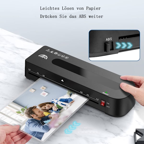 Laminator, A4 laminator med 30 lamineringsfickor A4 A5 A6 lamineringsset testvinnare