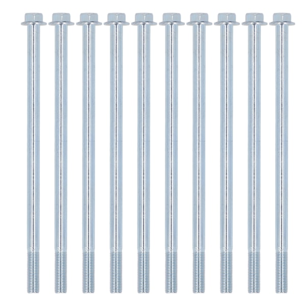 10 stk Halvgevind Bolte Fint Gevind Kulstofstål Robust Forlænget Hex Halv Tand Bolte 10x210