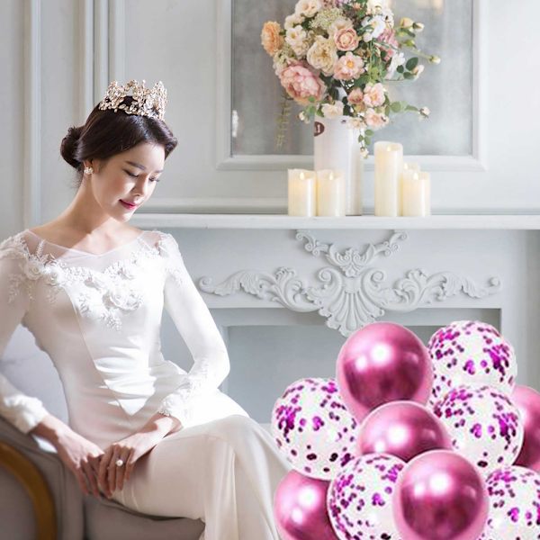 60 stk. Metal Sequin Ballon Sæt Latex Balloner | Fest