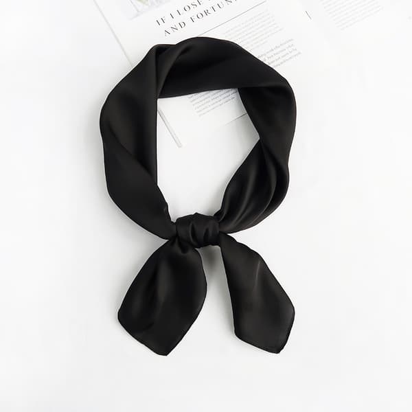Elegant Silk Scarf in Deep Green - Light and Soft Black Black 53