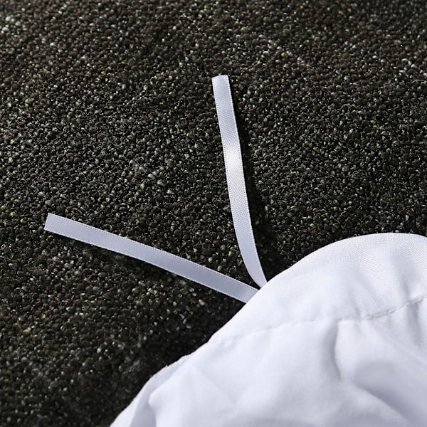 3-delat Set Modern Stil Rynkad Polyester Sängkläder Kuddfodral Täcke (Vit Queen)