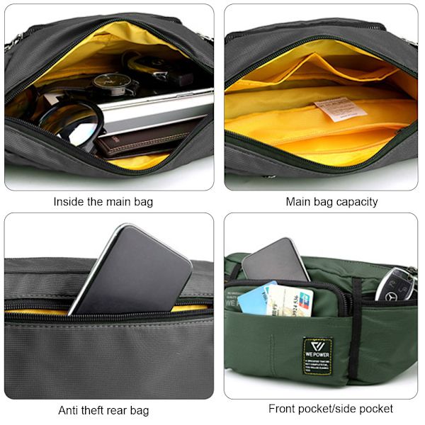 Uusi trendi ulkoilulaukku - vedenpitävä nailon casual crossbody-laukku kassalaukku yksinkertainen reppu