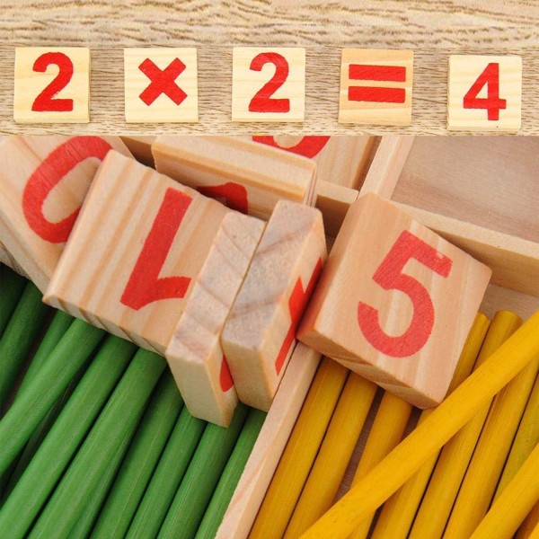 Reastar Montessori Matematiikkalelu Värikkäät Laskukepit Puiset Numerot Matematiikkalelu Koulutus lapsesi varhaisille motorisille taidoille