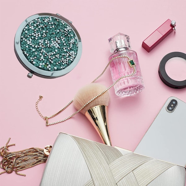 Speil Kosmetisk Mini Mix Diamant Sminke Speil Sammenleggbar Mini