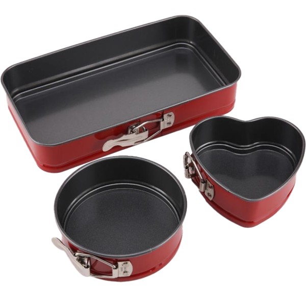 Mini Non-stick Springform Pan med Löstagbar Botten 3 Delar