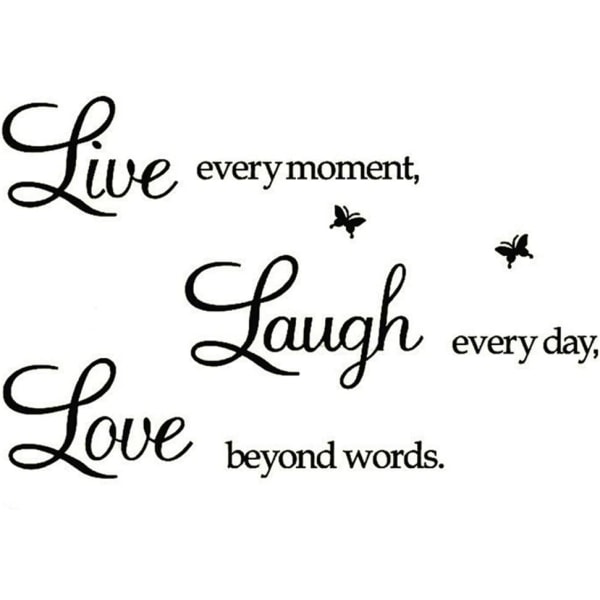 Lev hvert øyeblikk, le hver dag, kjærlighet hinsides ord, veggen