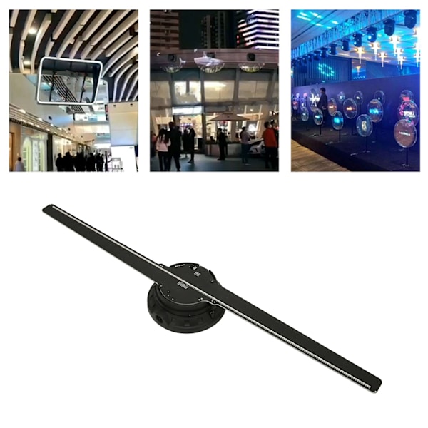 3D Hologram Vifte LED Reklame Display Vifte for Forretning Butikk Skilt Bar Fest Reklame Display 100‑240VEU Plugg