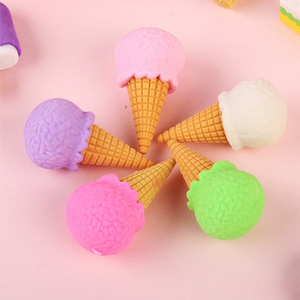 Dessert Cake Set Suddgummi, för Klassrummet, Hemmet & Kontoret
