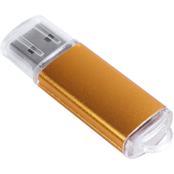 64GB USB Memory Stick Flash Pen Fashionable Compact U Disk Suitable for PS3 PS4 Computer TV Gold