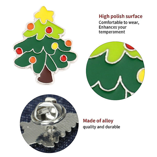 Julnål Broscher för julelement Pin Snowman bells