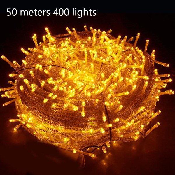 Ekstra lange 164 fot 400 LED-lysstrenger, sett inn Fairy String Light