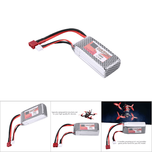 ZOP POWER 3S 11.1V 1300mAh 30C Rechargeable LiPo Battery with T Plug (1300mAh 30C)