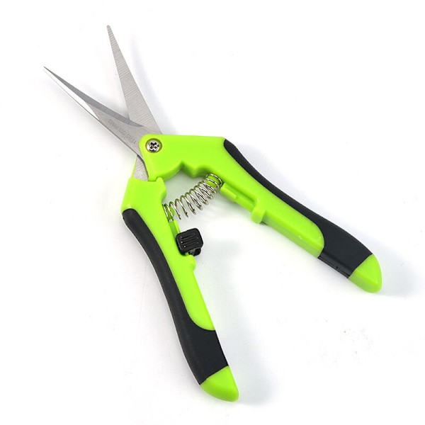 2 stk. Mikrospids Florist Beskæringssakse med Titansbelagte Non-Stick Rustfrit Stål Buede Blade og Lige Blade