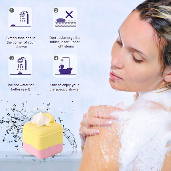 Bath Bombs Gaveesett, Hudfuktighet, for Bubble & Spa Bath. Bir