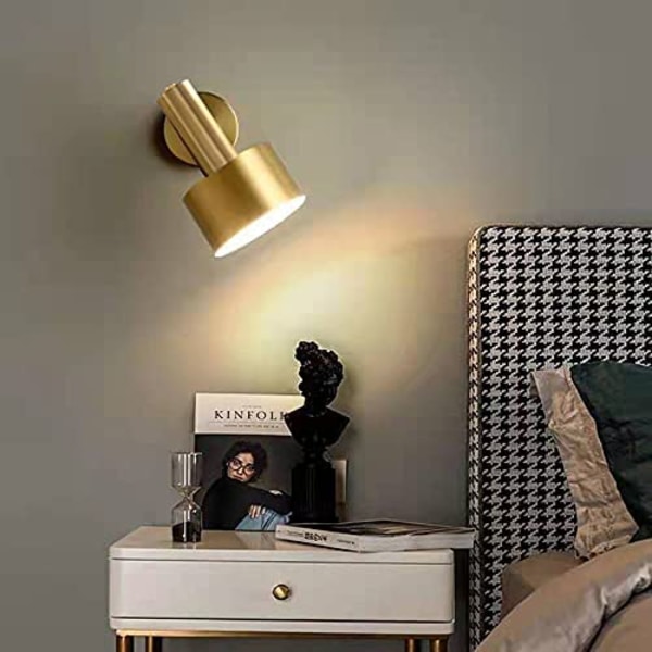 Modern Golden E27 Vägglampa för inomhusbruk - Kreativ vägglampa - Justera