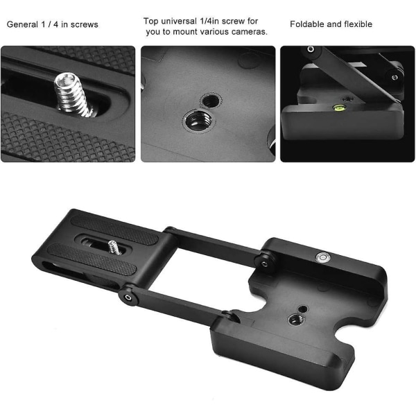 Z Flex Tilt Head, Z-typ lutande flexibel hopfällbar stativhuvud 1/4\" monteringsskruv för Nikon för Canon Dslr-kameror, stativ snabbkopplingsplatta
