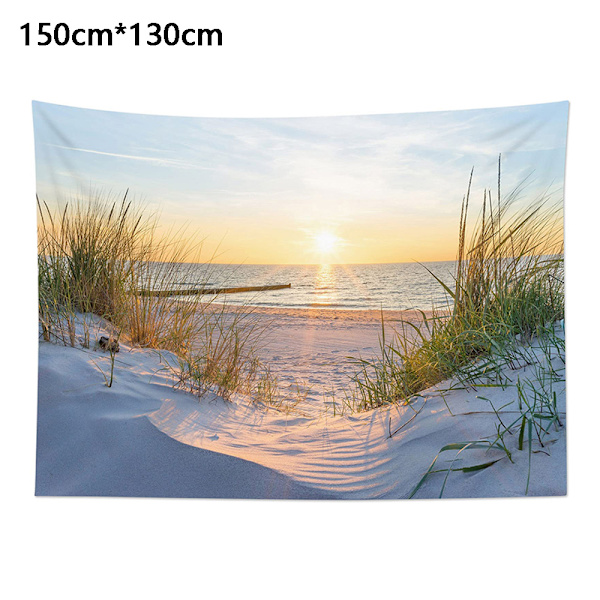 Gobeläng Natur Vägg Handduk Solnedgång vid Havet Vägg Hängande Sommarlandskap Gobeläng för Vardagsrum Sovrum Sovsal Vägg Dekoration 200 x 150 cm