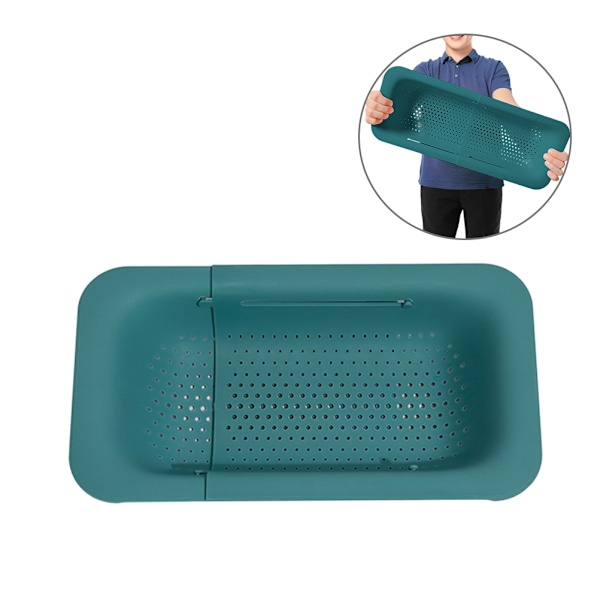 Retractable Sink Drain Basket Plastic Sink Drying Rack Extendable Colander Over Sink Vegetable Fruits Strainer