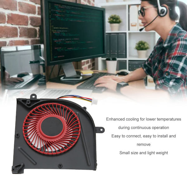 CPU GPU-kylfläkt 4-stifts snabb värmeavledning bärbar kylfläkt för MSI GS63VR för GS63 för GS73 för GS73VR för MS 17B1 CPU
