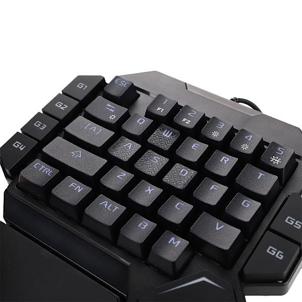Enhands tangentbord RGB Blacklight mekaniskt tangentbord med makrodefinitionsfunktion