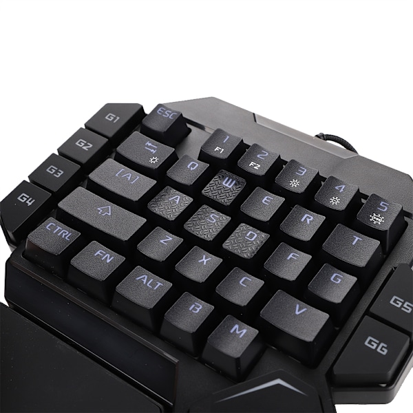 Enhånds tastatur RGB Blacklight mekanisk tastatur med makrodefinisjonsfunksjon