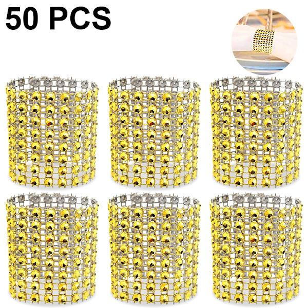 Servietringe, Rhinestone Servietringe Diamantpynt til Plac