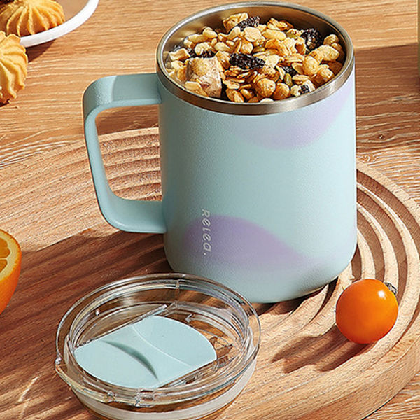 350 ml rostfritt stål mugg med lock, lämplig för studenter kontorsarbetare, rostfritt stål sport vattenkokare.