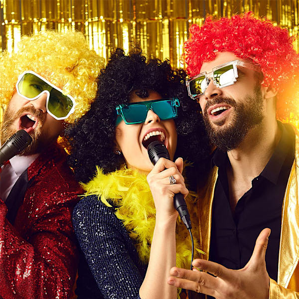 Färgglad clownperuk - Flerfärgad clownperuk för fest