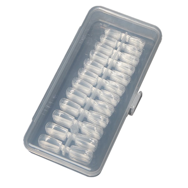 Falske negletips, lange kunstige negle, klare ABS-negle uden folder