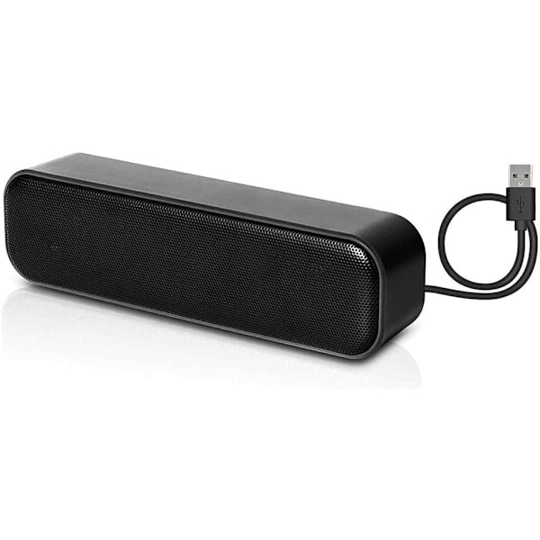 Datamaskin-høyttalere, bærbare høyttalere med USB-strøm, bærbar mini-lydplanke, PC-høyttalere for Windows-PC, stasjonær datamaskin, bærbare datamaskiner og kasseskranke