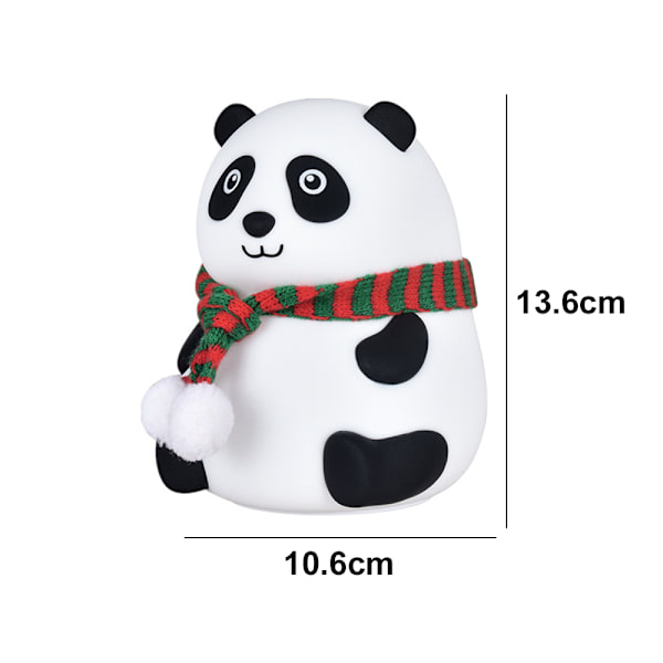 Kreativ Panda Natlampe USB Genopladelig Silikone Lampe