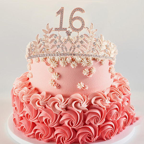 16-vuotissyntymäpäiväsash ja -tiara, onnellinen 16-vuotissyntymäpäivälahja naisille 16-vuotissyntymäpäiväkoristeet