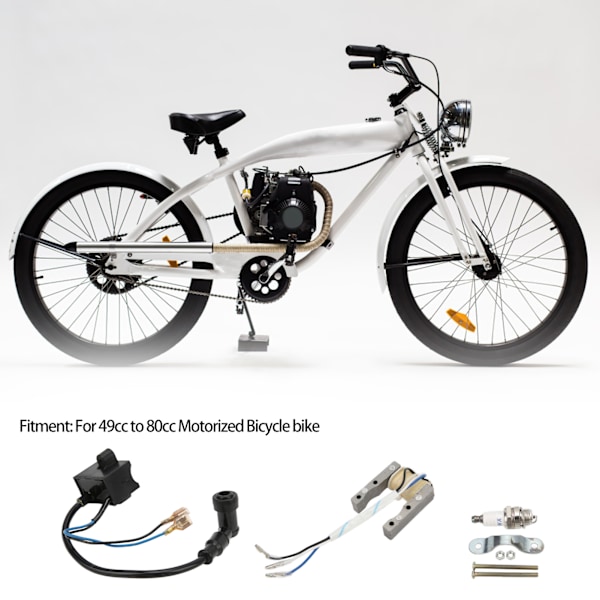 Magneto Stator Tändspole Tändspolsmodul CDI-Kit Metall Gummi för 49cc‑80cc Motoriserad Cykel