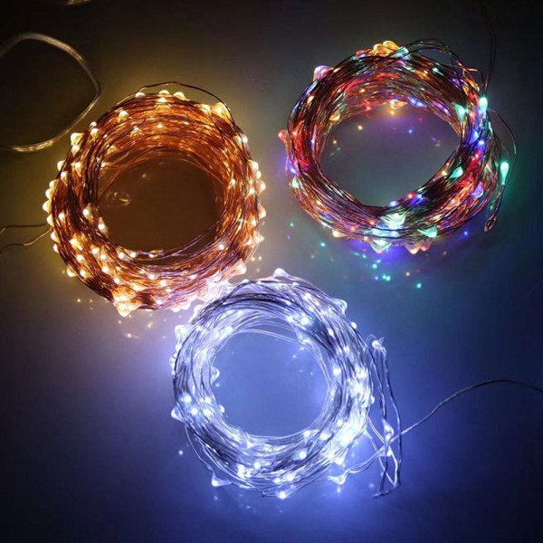 100 LED gardinlysstreng USB-drevet fe lysstreng for