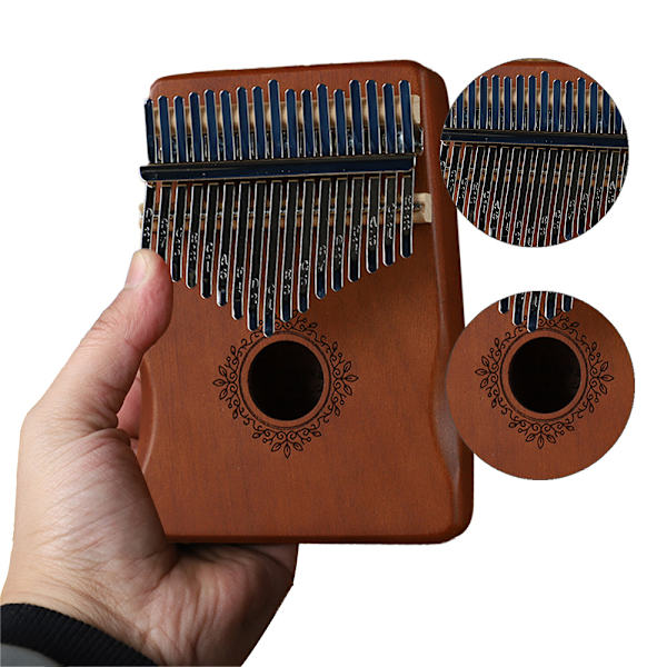 17-tangenters kalimba tommelfingerklaver; stemmehammer, fingerdæksler, tangent