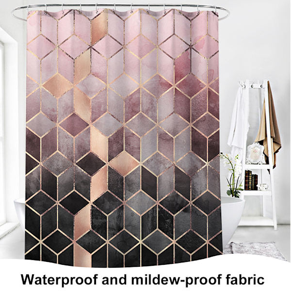 Duschdraperi i tyg, vattentät design och polyester,