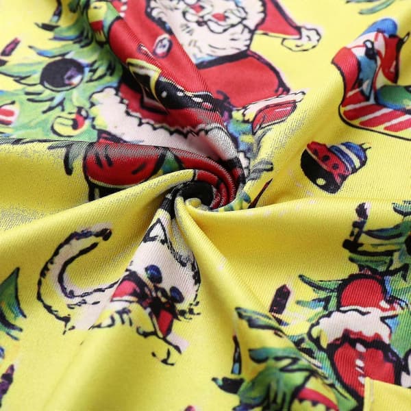 Jul V-ringad tröja, korta ärmar, damvårdsuniform yellow S
